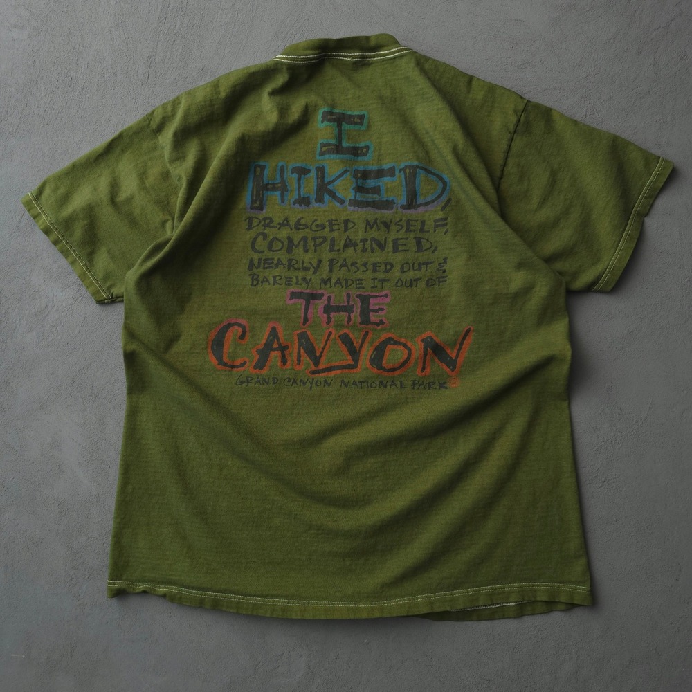 Vintage 90s Fred Harvey Trading Company Green T-shirt Large Grand Canyon USA